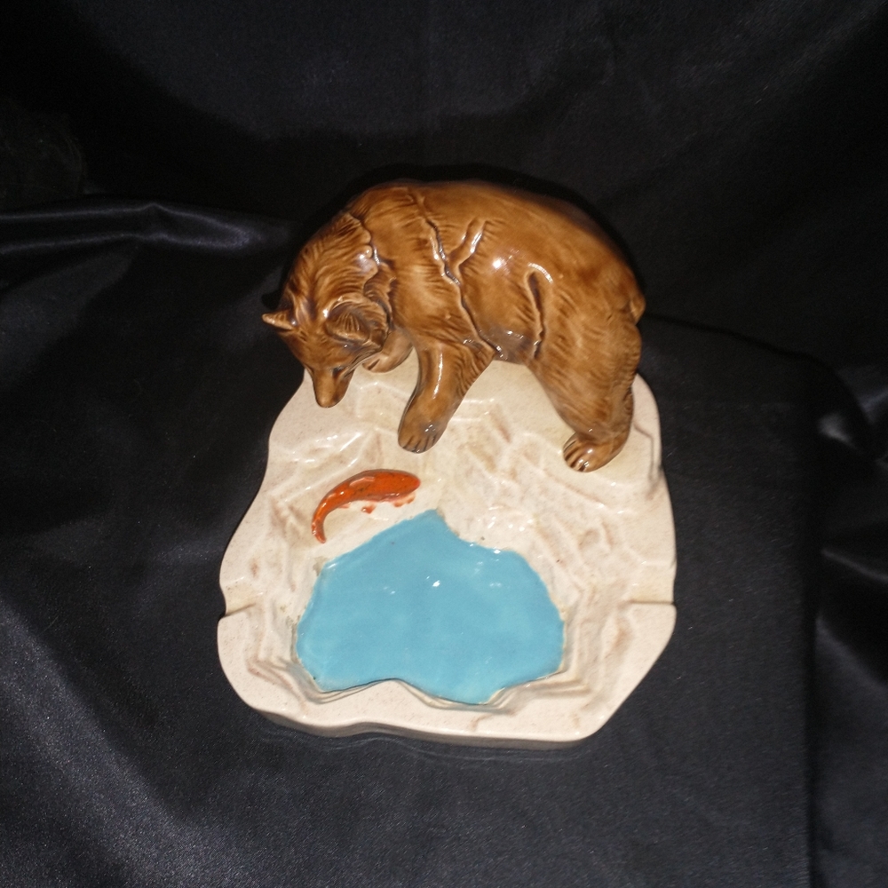 Vintage Brown  Bear Candy dish